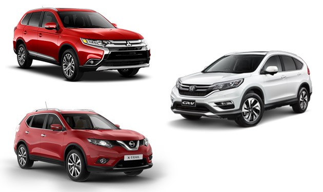 新生代SUV对抗老将！Mitsubishi Outlander对抗Nissan X-Trail，Honda CR-V！