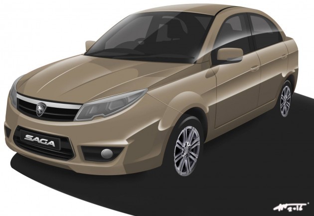 截然不同的车头设计！Proton Saga第三代再现身！