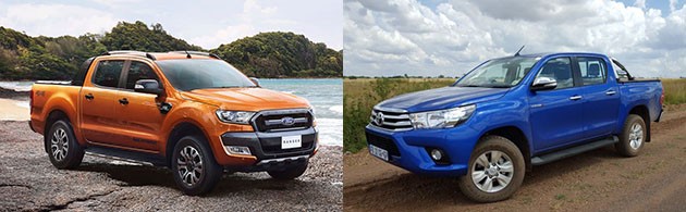 残酷厮杀!Toyota Hilux 2.8G VS Ford Ranger 3.2 Wildtrak
