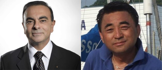 左为Carlos Ghosn，右为小川雅澄