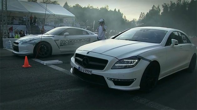 Nissan GTR35 大胜Mercedes CLS63 AMG！
