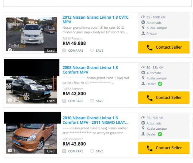 最超值二手车推荐Part 7： Nissan Grand Livina ！