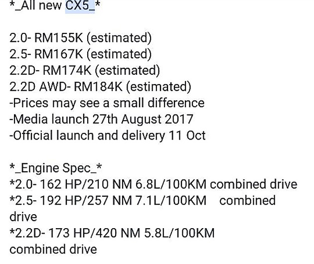 Mazda CX-5 2017 全新SUV现身我国!