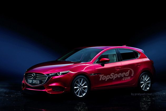 Mazda3 2018 构想图，喜欢这样的车头造型吗？