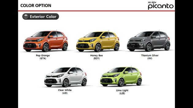 All New Kia Picanto 明年一月开售！5个颜色可以选择！