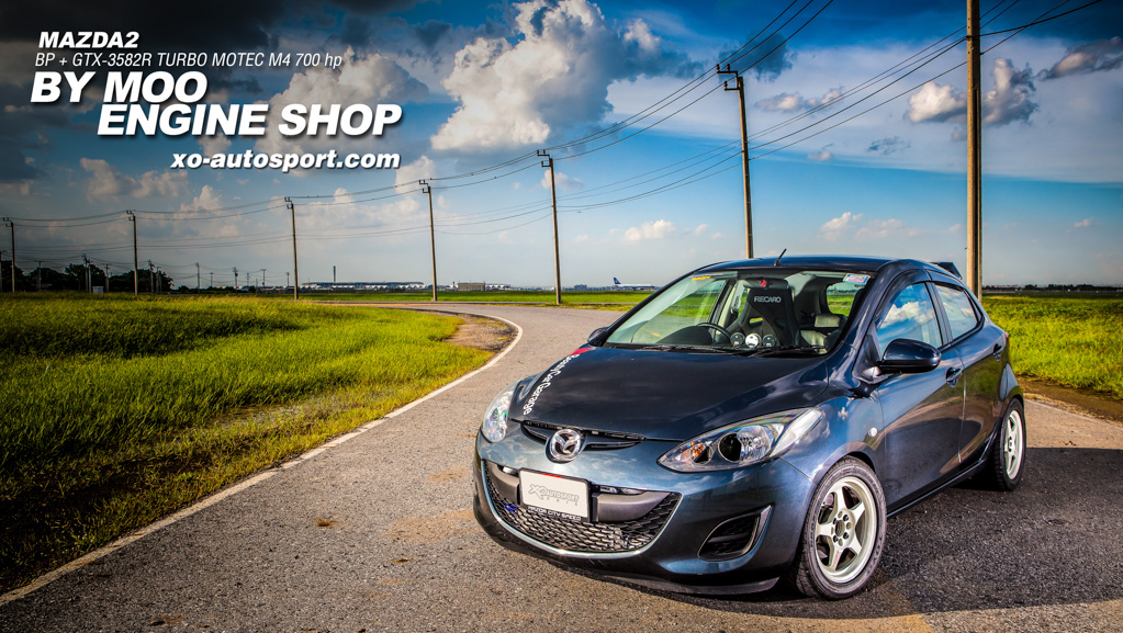 改泰凶！700 hp 怪兽级 Mazda2 ！
