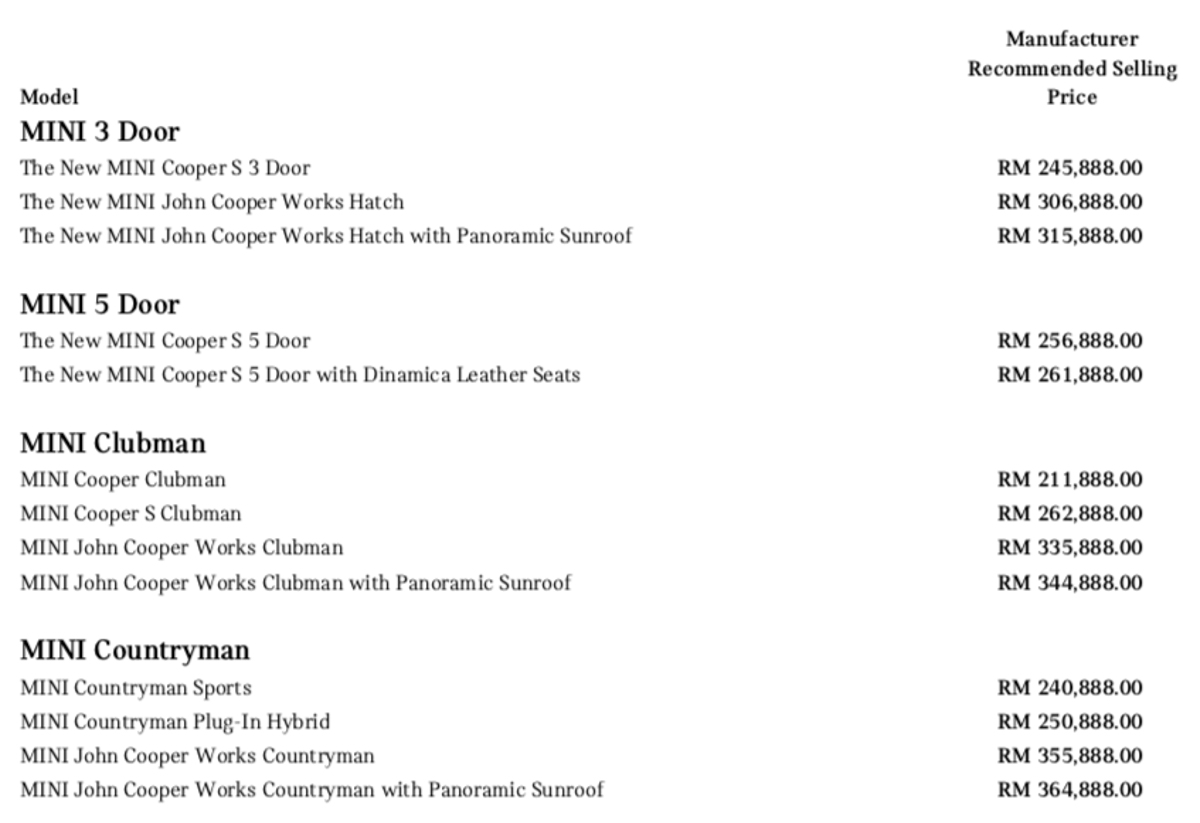 BMW Malaysia 公布 SST 新车价格,CKD 车款价格皆下调!