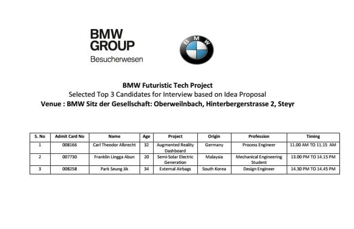 好样的！20岁砂拉越青年获德国 BMW 十年工作合约！