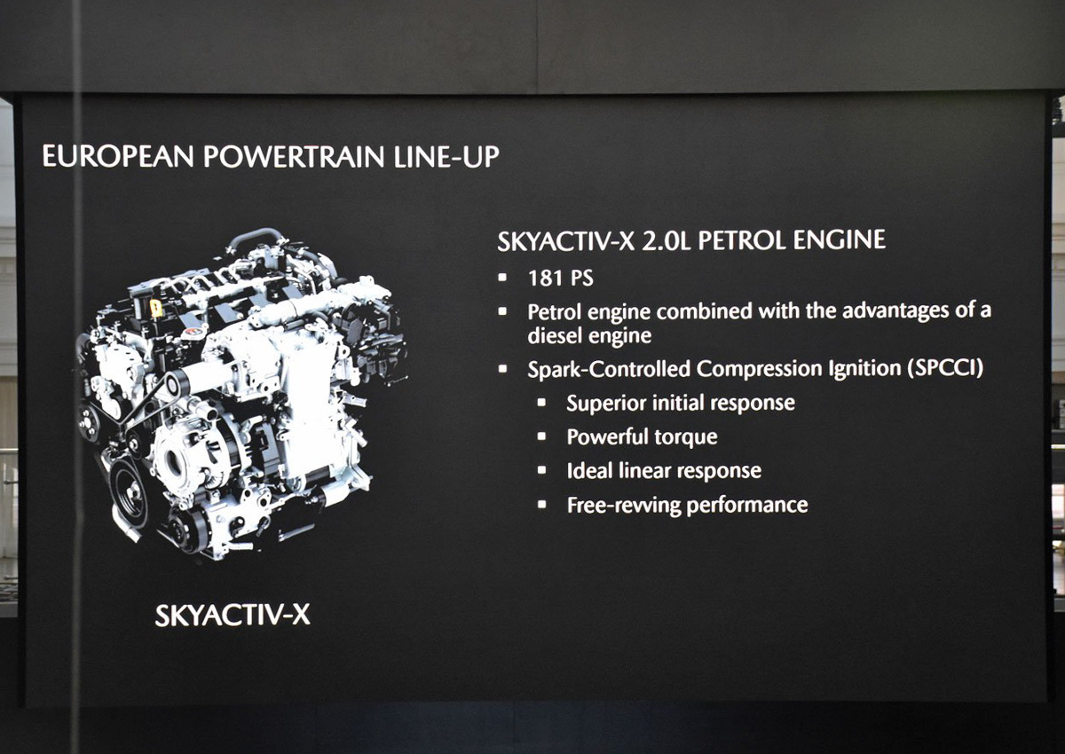 2019 Mazda3 Skyactiv-X 最大马力 181 PS ！