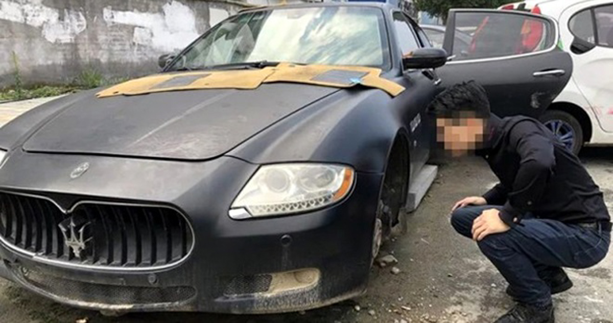 停空地1年被偷剩车壳，车主：忘了自己有辆 Maserati ！