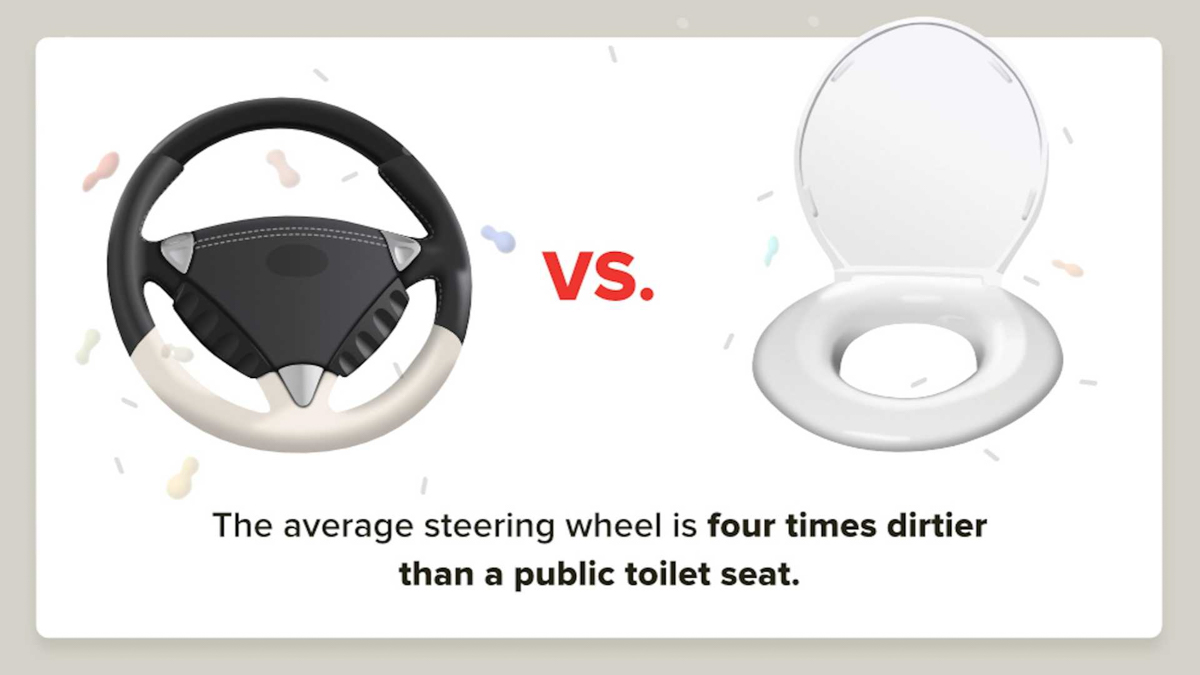 你不知道的事： Steering Wheel 竟然比马桶脏4倍！