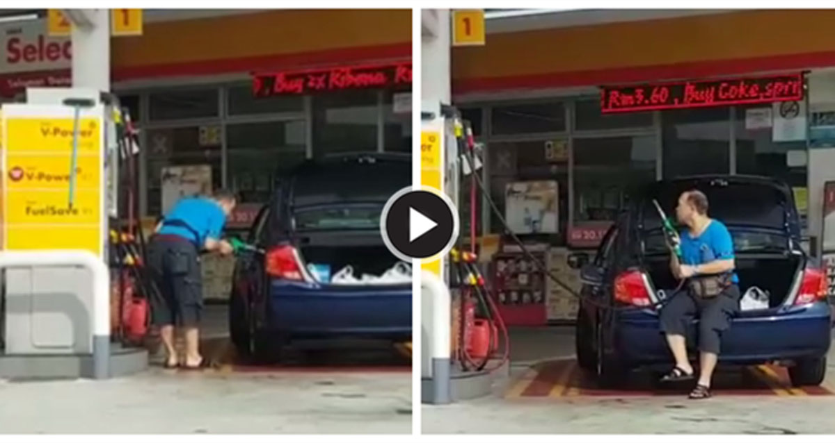 新加坡司机越堤打油还摇车，其实最多只能多添1%汽油！