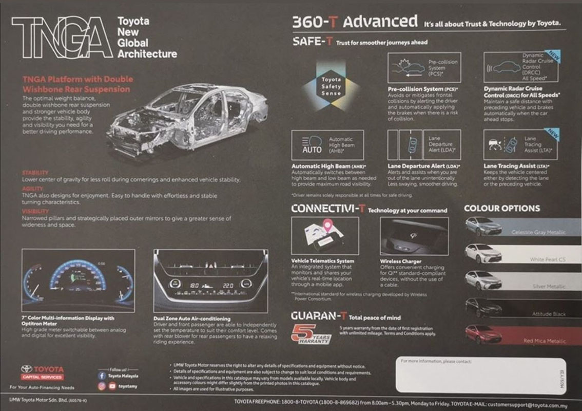 Toyota Corolla Altis 将不会再出现于我国市场