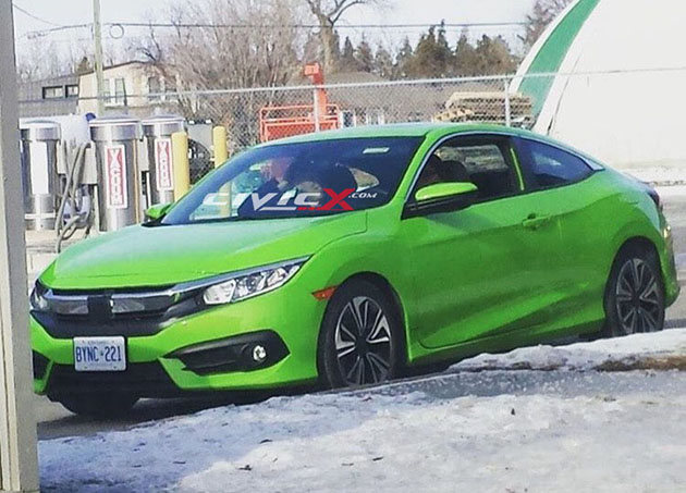 青色Honda Civic Coupe谍照现身！