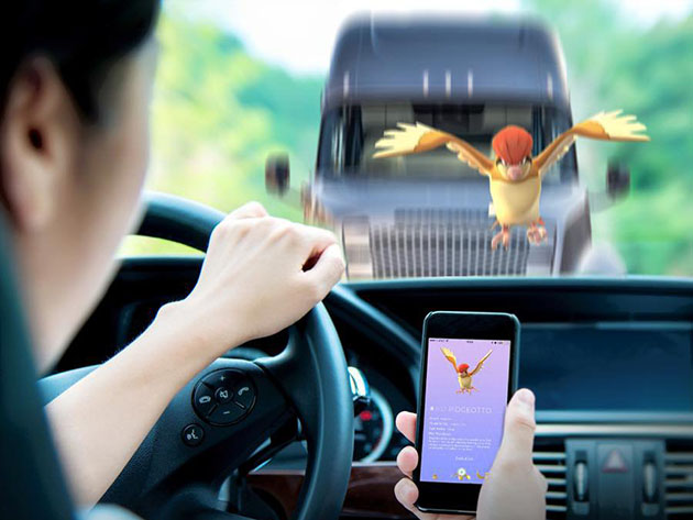 小心！开车时请不要游玩Pokemon Go！