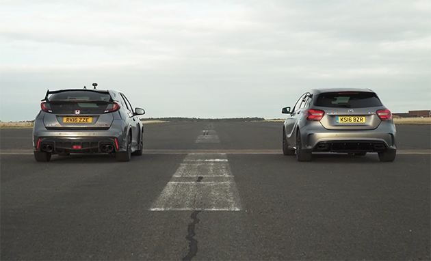 德日对决！ Mercedes-AMG A45 VS Honda Civic Type R！