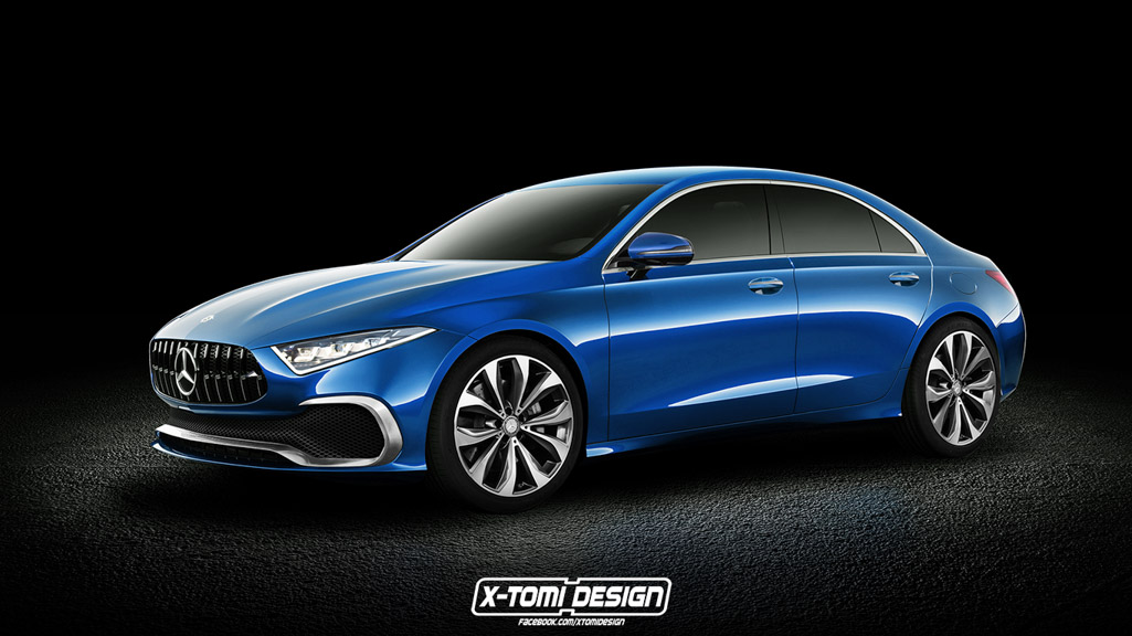Mercedes-Benz A-Class Sedan 预想图曝光，你喜欢新一代的家族设计吗？