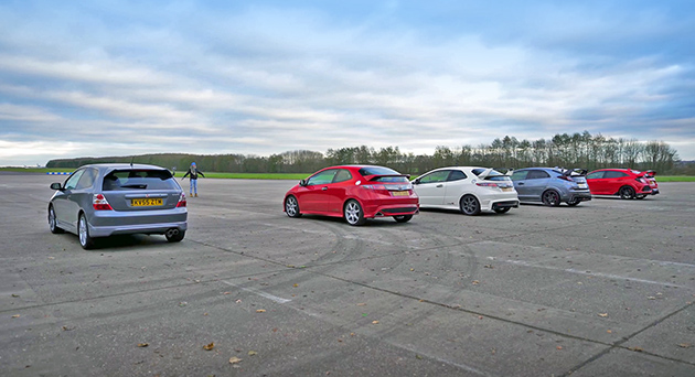 历代 Honda Civic Type R 大战，谁的表现最好？