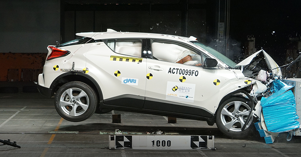 Toyota C-HR 获得 ASEAN NCAP 5颗星撞击测试成绩！