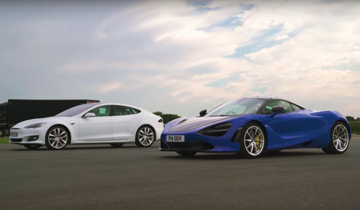 Tesla Model S P100D 大战 McLaren 720S ，谁胜谁负？