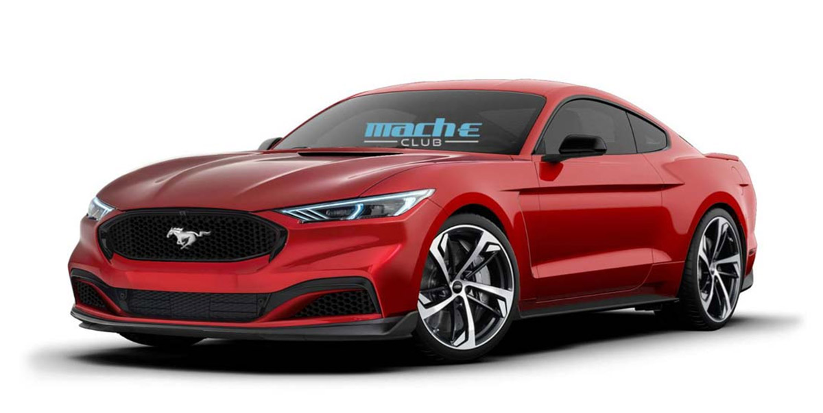 纯电 Ford Mustang 假想图曝光，采用最新家族设计