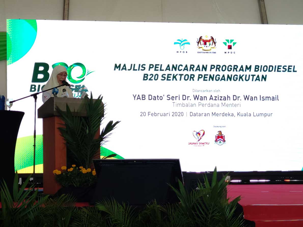 B20 Biodiesel 生物柴油计划将在今年逐渐扩大服务范围