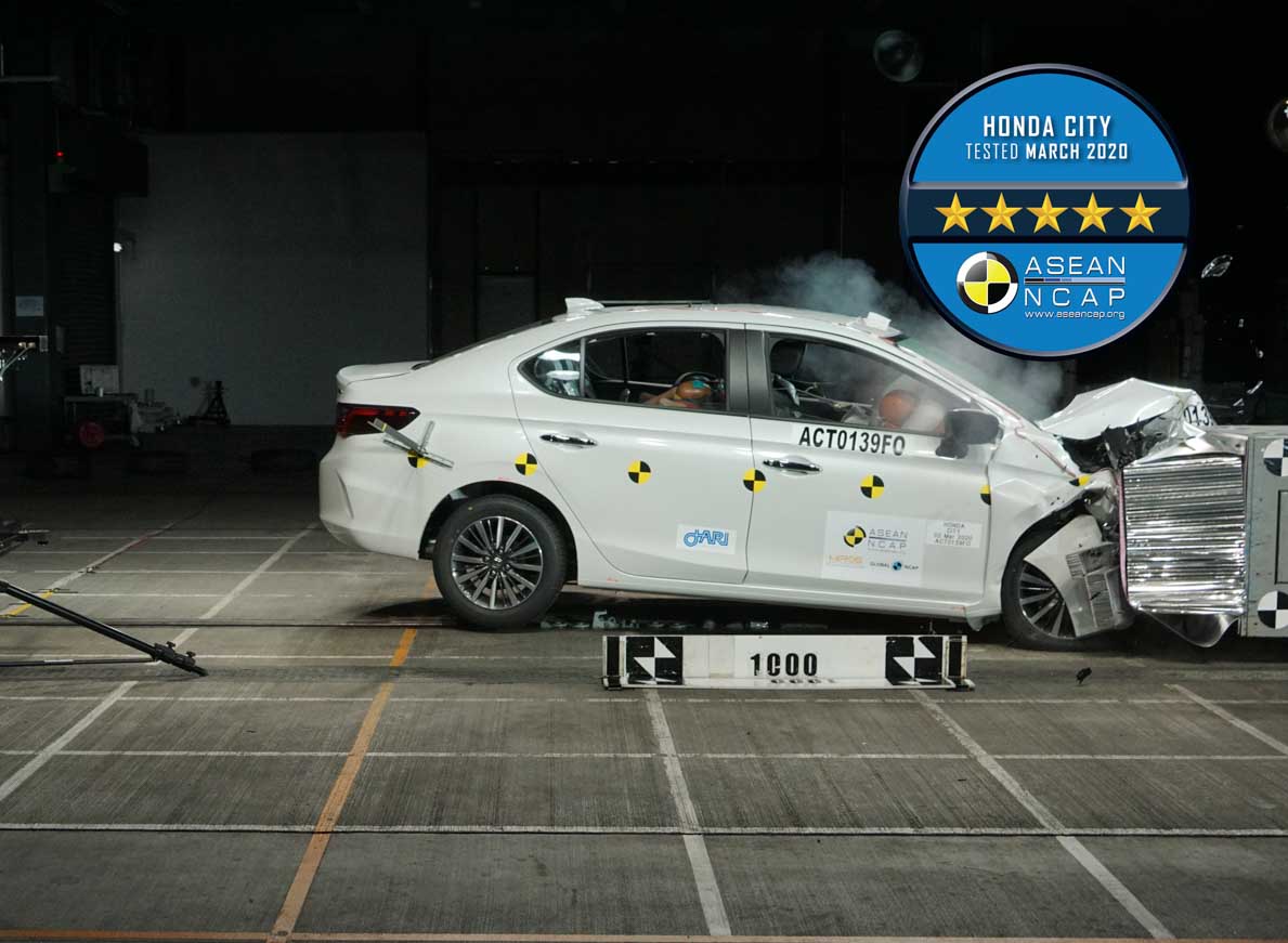 2020 Honda City Asean NCAP 撞击测试成绩出炉，获得5星好评
