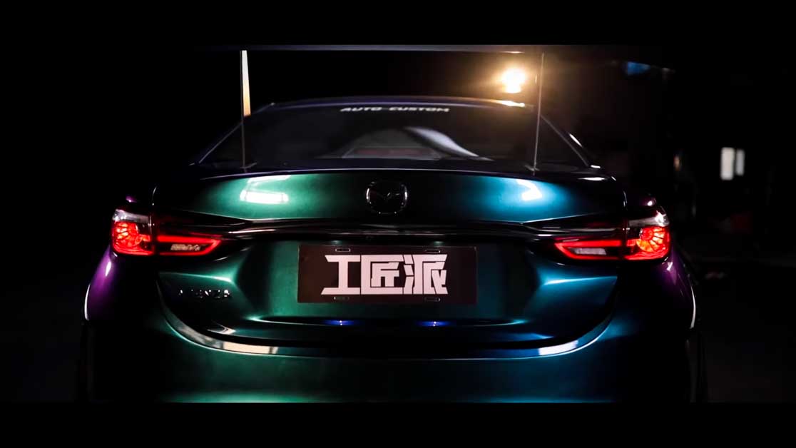 Mazda 6 改装实战，全球唯一极光绿宽体 Mazda 6