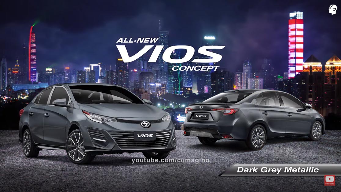 2021 Toyota Vios 假想图曝光,外形运动气息十足,备有全液晶仪表盘?