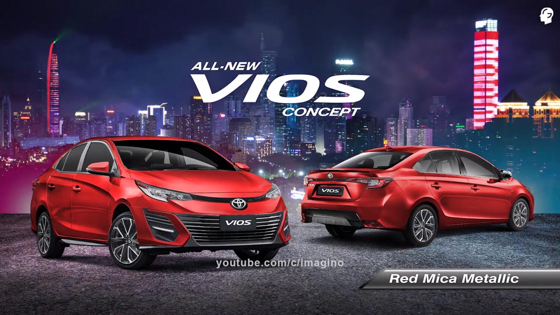 2021 Toyota Vios 假想图曝光,外形运动气息十足,备有全液晶仪表盘?