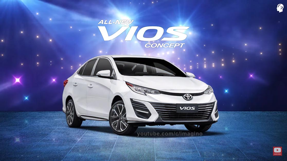 2021 Toyota Vios 假想图曝光,外形运动气息十足,备有全液晶仪表盘?