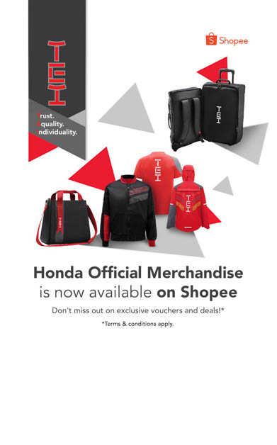 Honda Malaysia 与 Shopee 电子商城合作，如今可在 Shopee 购买 Honda TEI 物品！