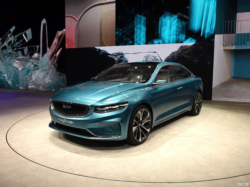 吉利全新轿车 PreFace 预告图释出，搭载2.0L 涡轮增压引擎
