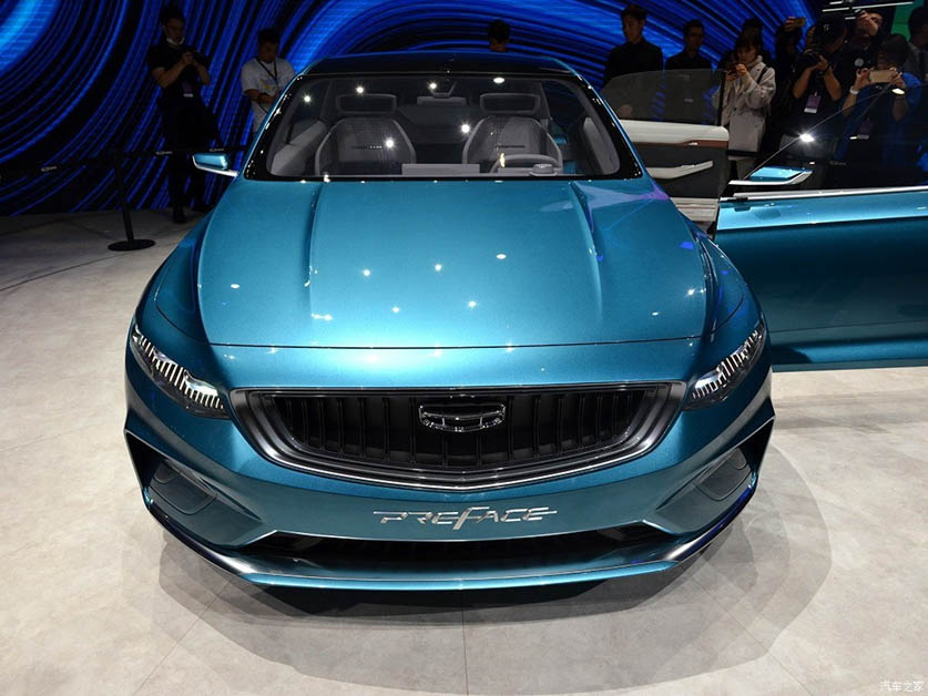 吉利全新轿车 PreFace 预告图释出，搭载2.0L 涡轮增压引擎