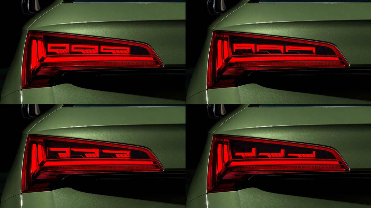 2021 Audi Q5 OLED 尾灯可警示后方贴近车子！