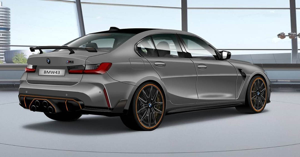 2021 BMW M4 车尾造型曝光，中置四出排气设计！