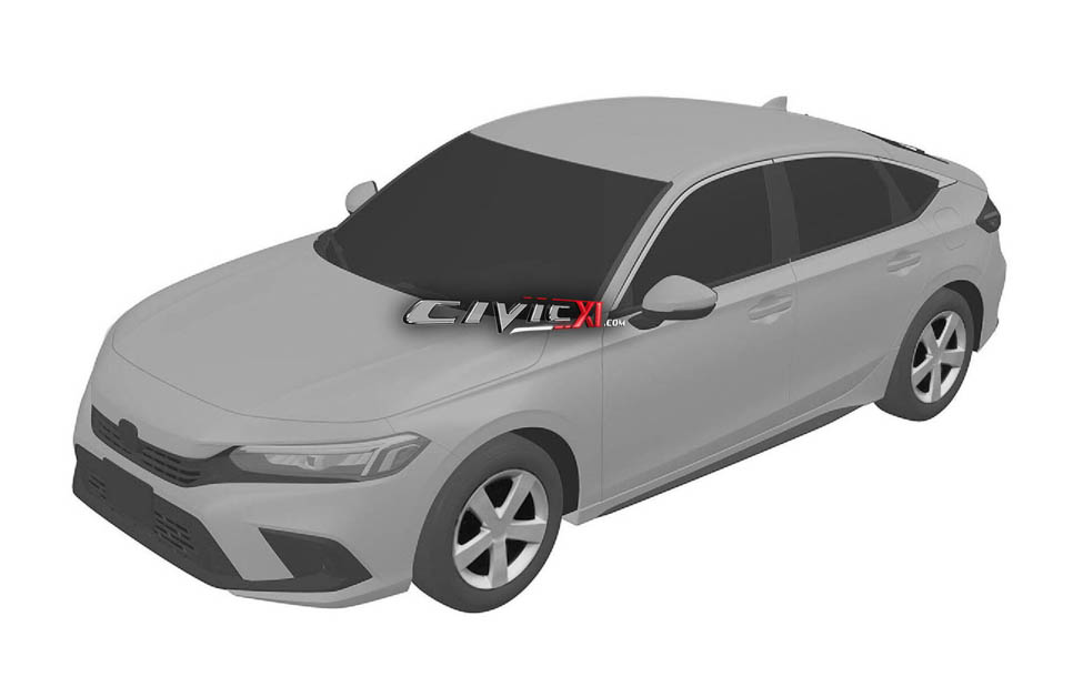 2022 Honda Civic 专利设计图曝光，采用全新的外形设计！