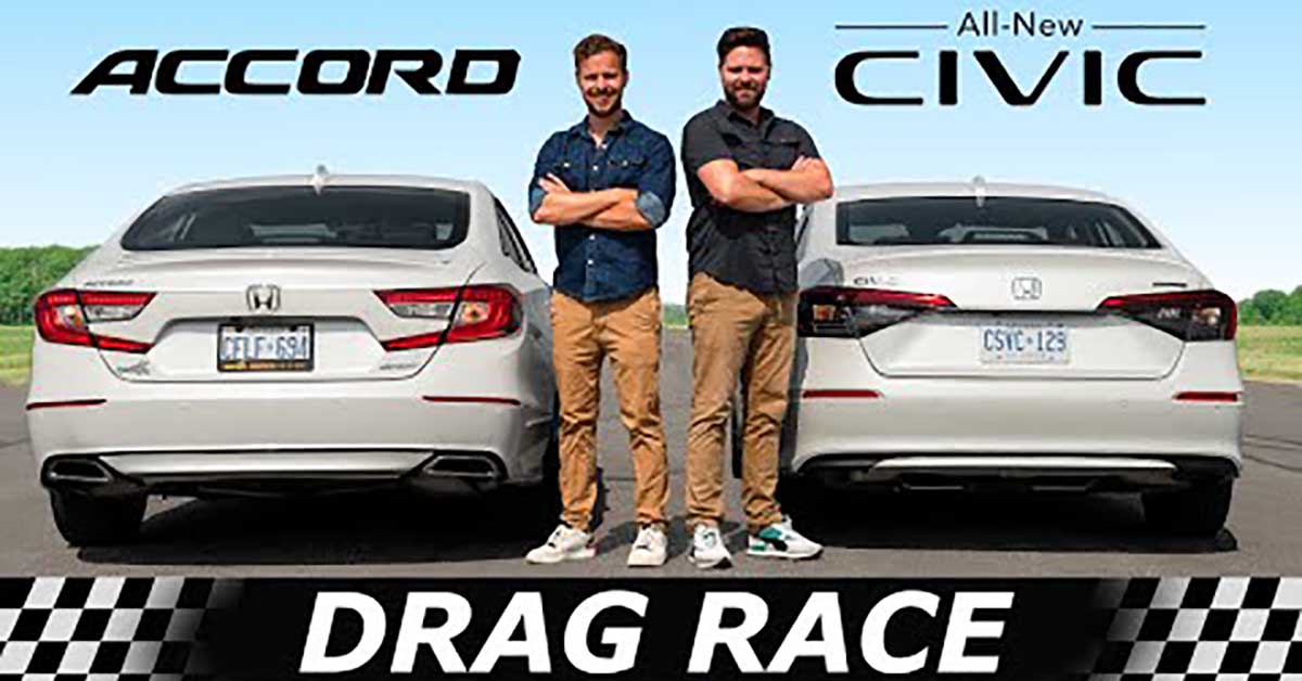 Honda Civic VS Honda Accord ，同门兄弟相残！（影片）