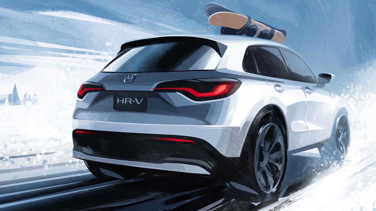 2023 Honda HR-V 运动车型草图曝光：更强运动风、将在今年年末登场！