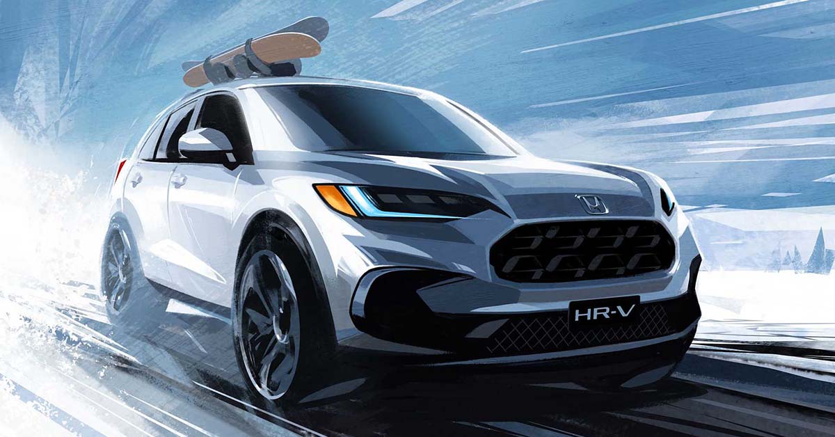 2023 Honda HR-V 运动车型草图曝光：更强运动风、将在今年年末登场！