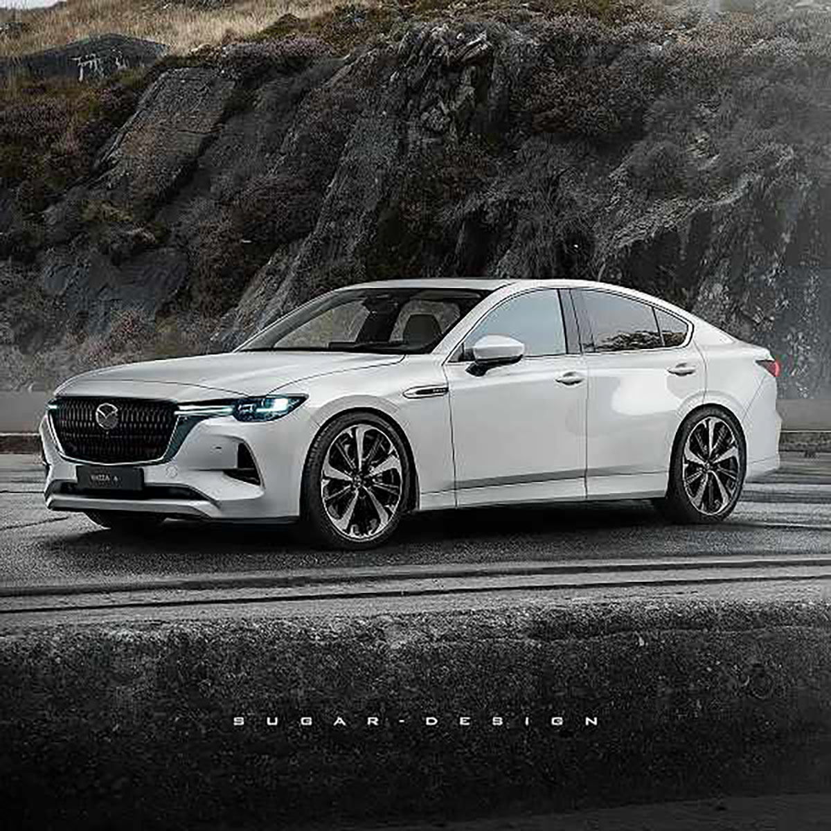 2022 Mazda6 渲染图：后驱平台打造，直六引擎+PHEV，马力达 323 Hp！