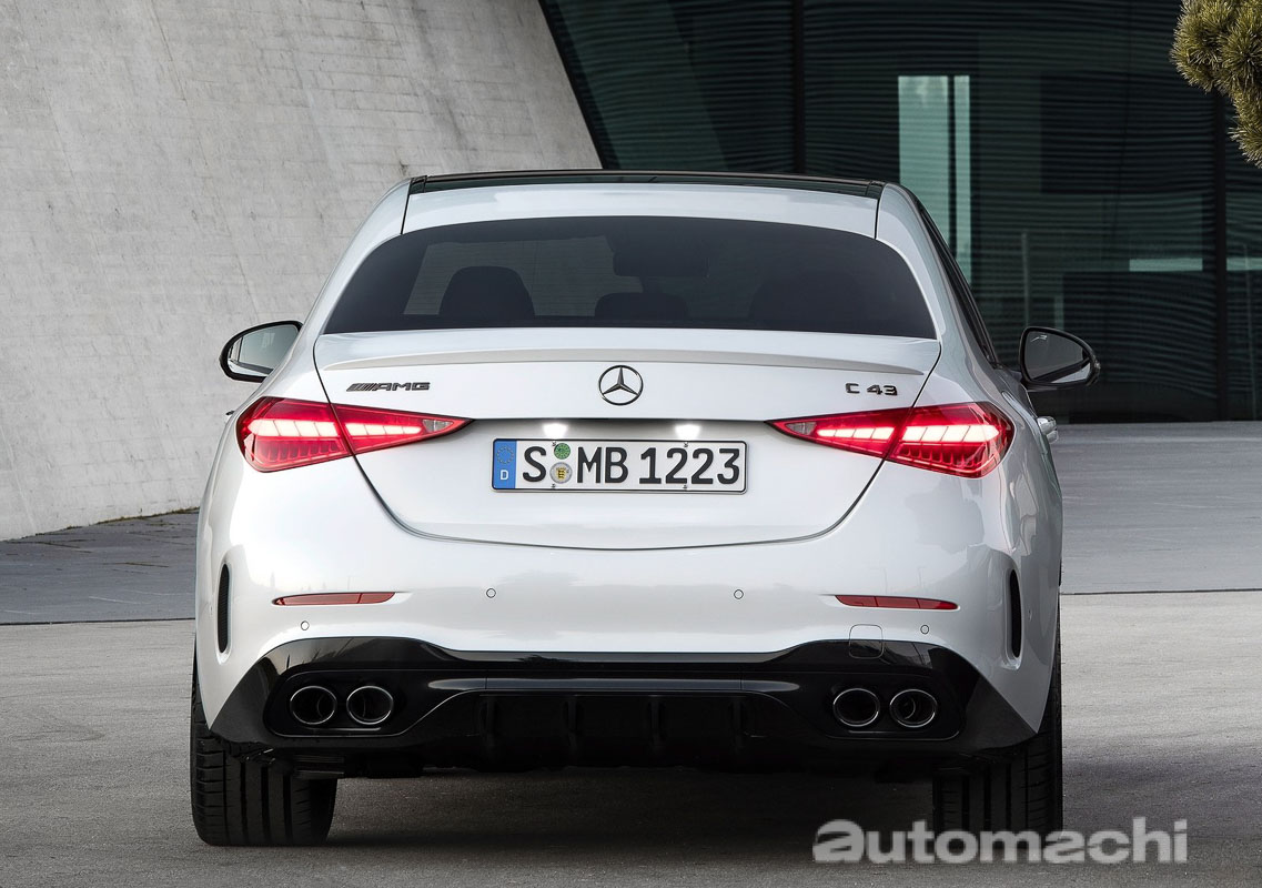 Mercedes-AMG C43 正式全球发布，2.0L Turbo 引擎 + 48V 轻度混合动力，402 Hp + 500 Nm，0-100 km/h 只需约 4.6 秒！