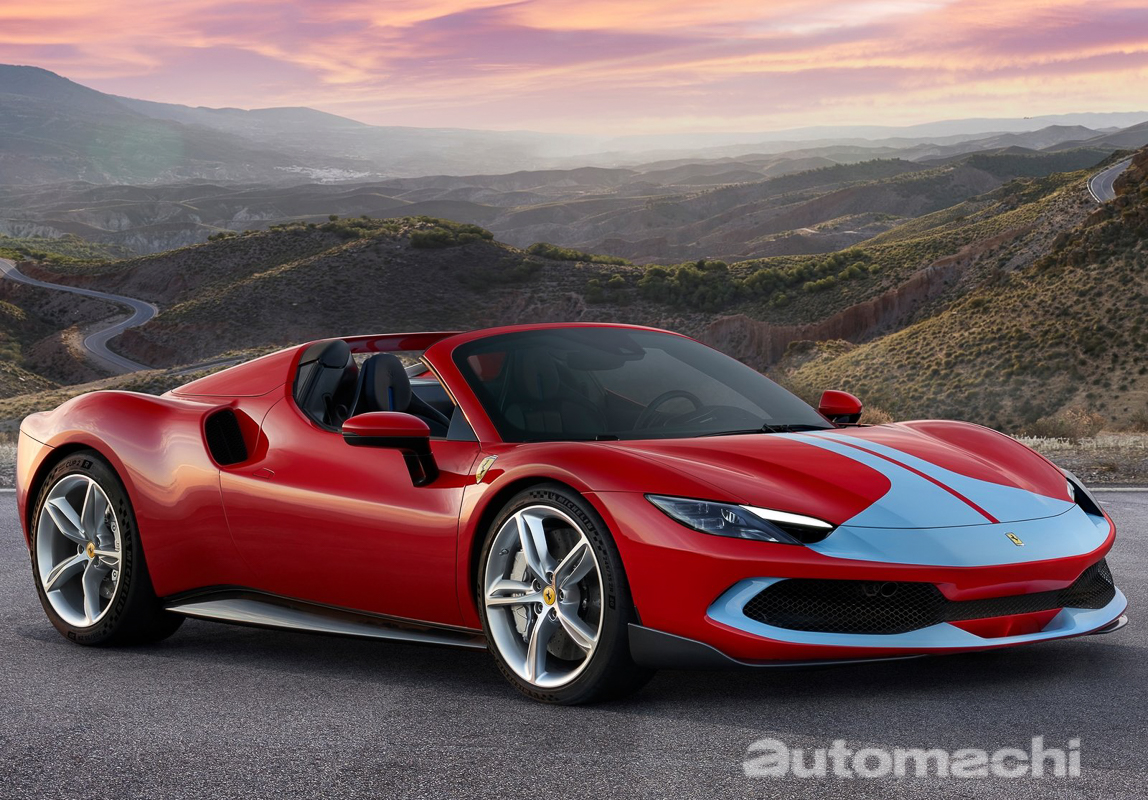 Ferrari 296 GTS 现身我国:混动V6开篷超跑、最大马力超过800 Hp!