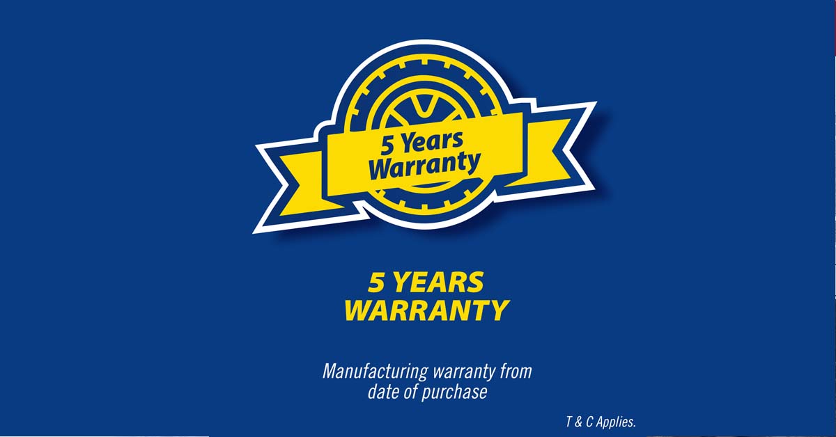 Goodyear 推出 Worry Free Assurance 无忧保障计划，给你的新轮胎高达 5 年的保修，确保你的驾驶体验愉快又安全