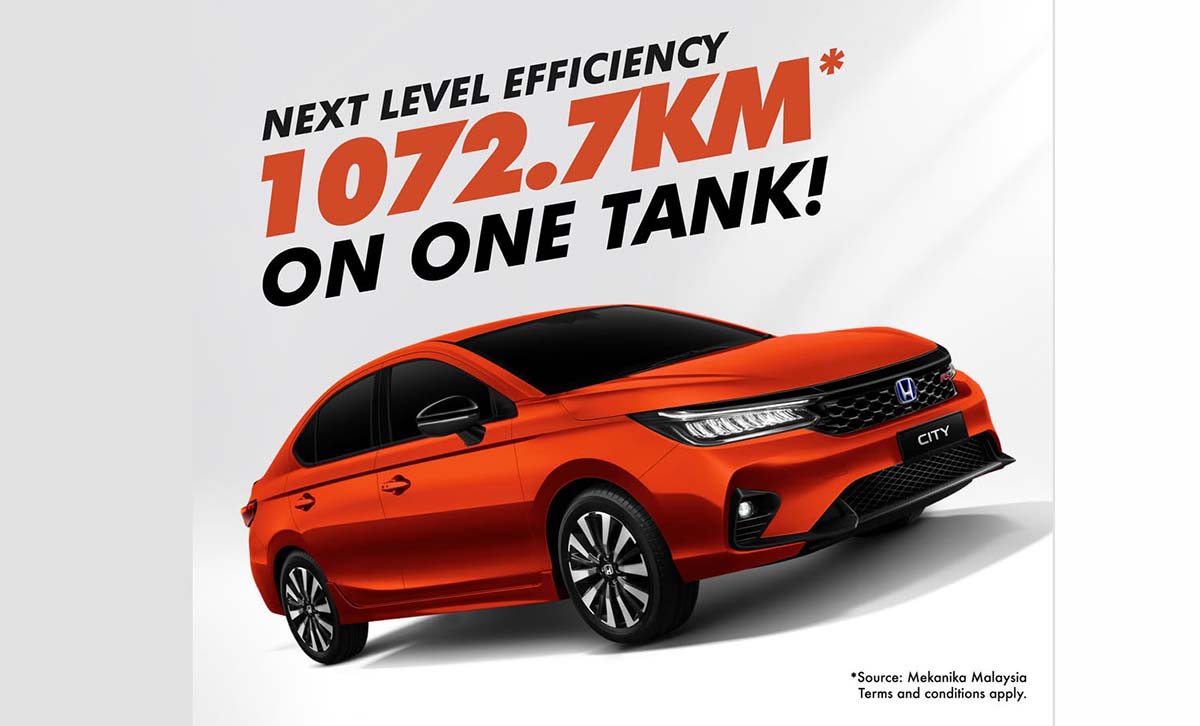 Honda Malaysia 官方表示 Honda City RS e:HEV 满缸可行驶1072.7 km!