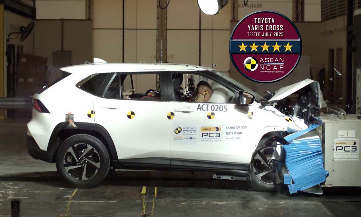 Toyota Yaris Cross 在 ASEAN NCAP 测试获得5星成绩！