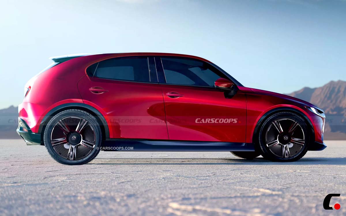 2026 Mazda2 渲染图：采用新一代混动设计、搭载 1.5L 轻度混合动力引擎！