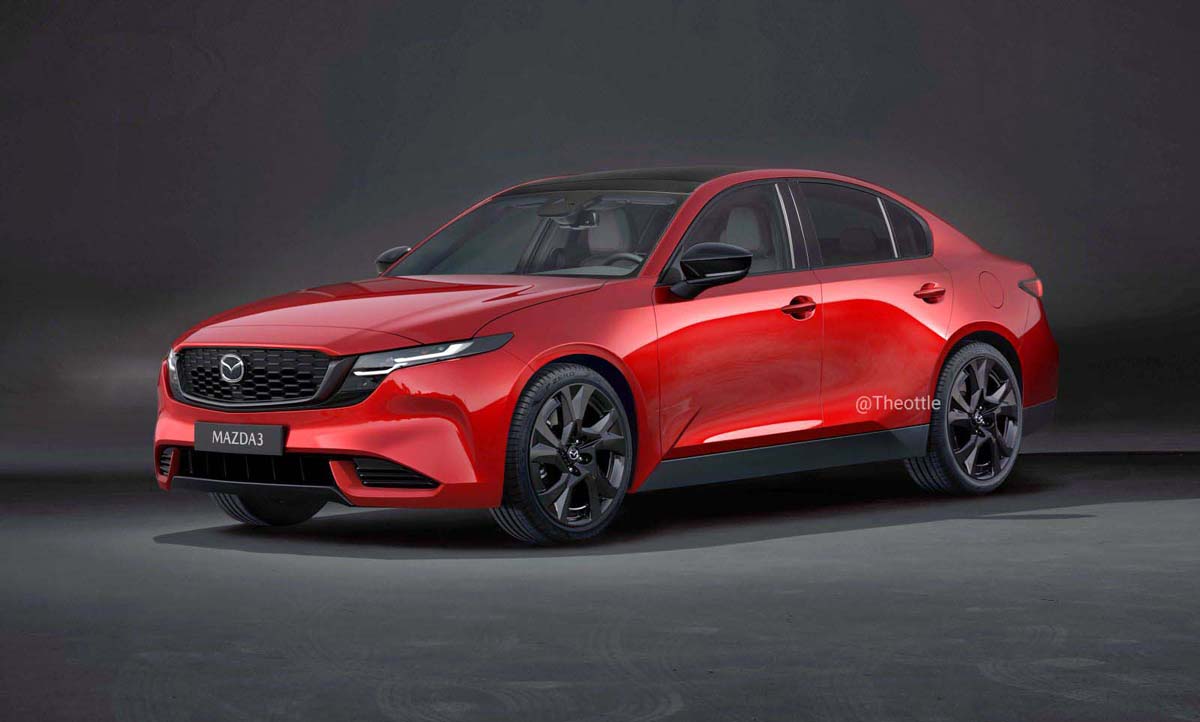 Mazda3 大改款渲染图、有望搭载全新Skyactiv-Z 引擎？