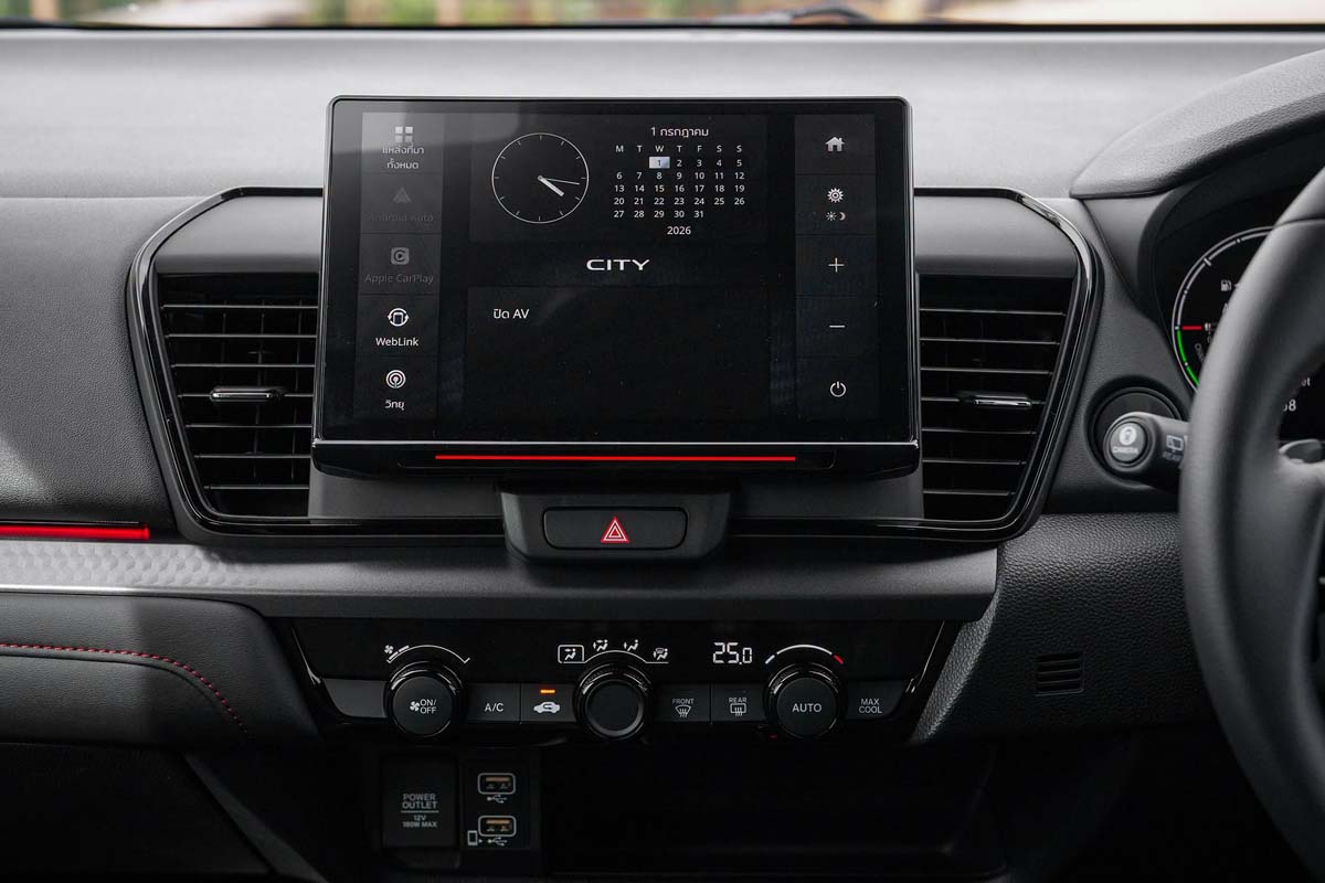 2026 Honda City Hatchback 泰国实拍:运动小掀背搭载1.0L涡轮/1.5L e:HEV