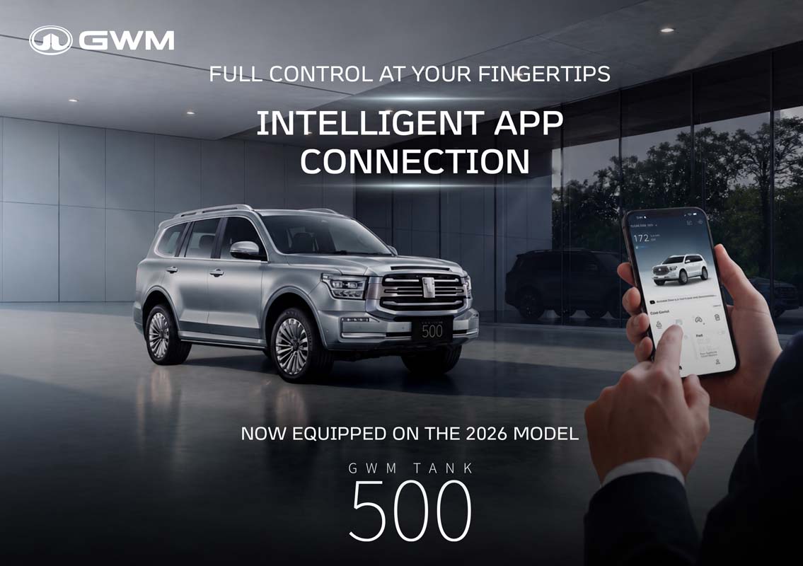 2026 GWM TANK 500 HEV 马来西亚升级：新增手机远程控制、车辆监控与 Geofencing